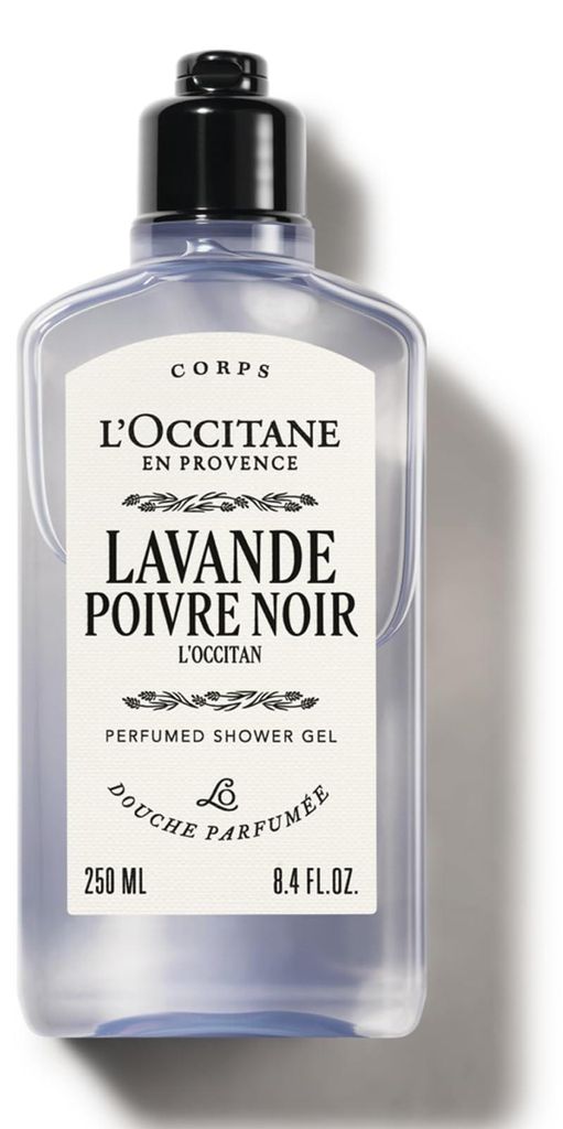L'Occitane, Gel de ducha Lavanda y pimienta negra, 250 ml Imagen del producto 