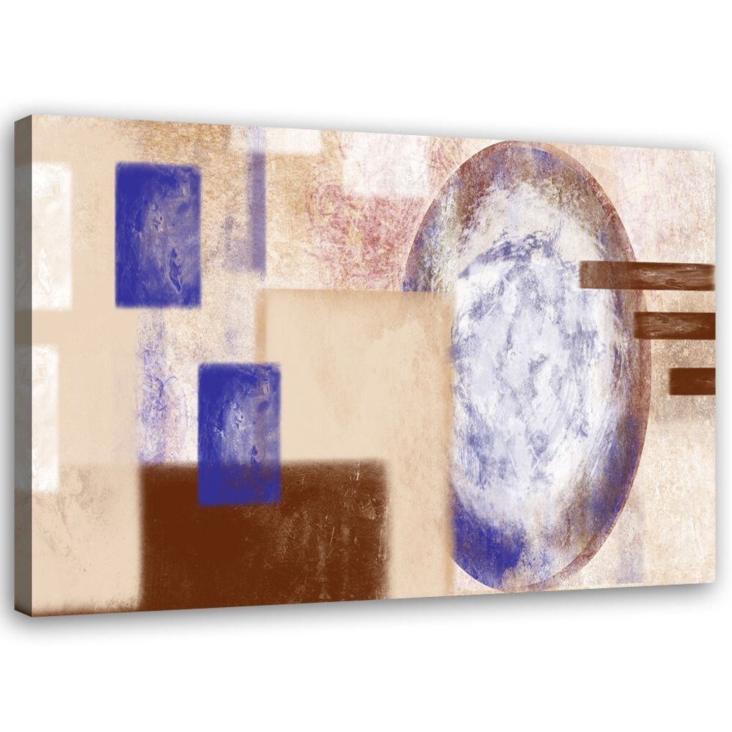 Leinwandbild diskrete geometrie 120x80 cm Feeby beige wandbild bereit zum aufhängen