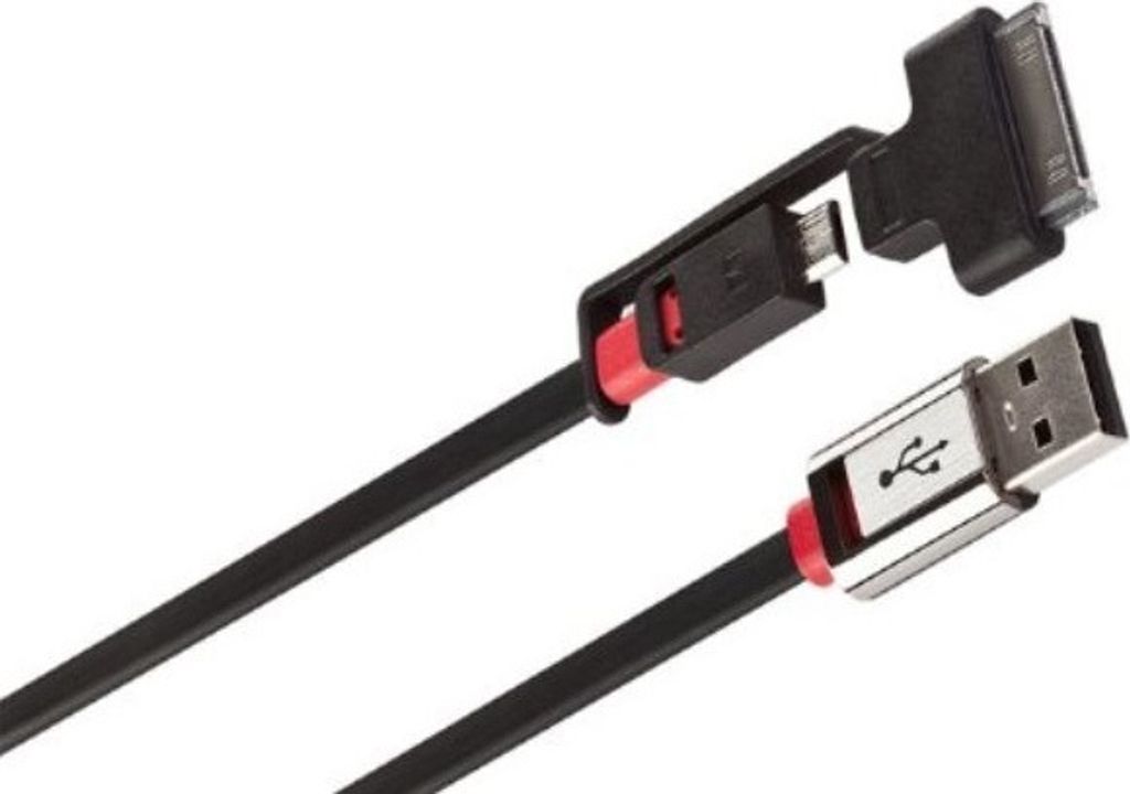 Connect2 Micro USB + Apple Dock-Connector Kabel 1m