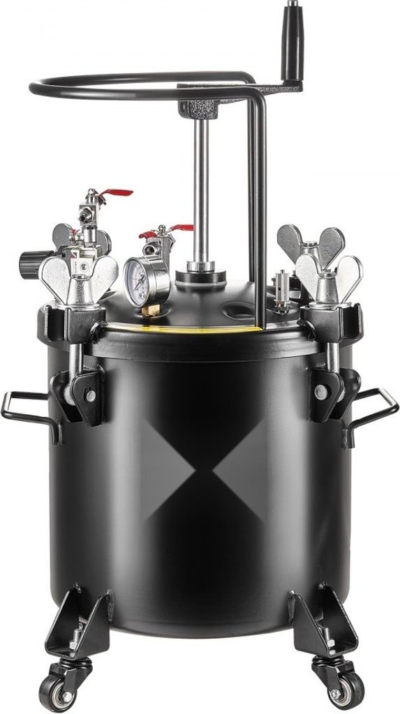 Sprühfarbe Druckbehälter 20L - Rollbar - Leck Reparatur Dichtungsmittel - Industriequalität - Manuelles Mischen - Einstellbarer Druck - Verbesse...
