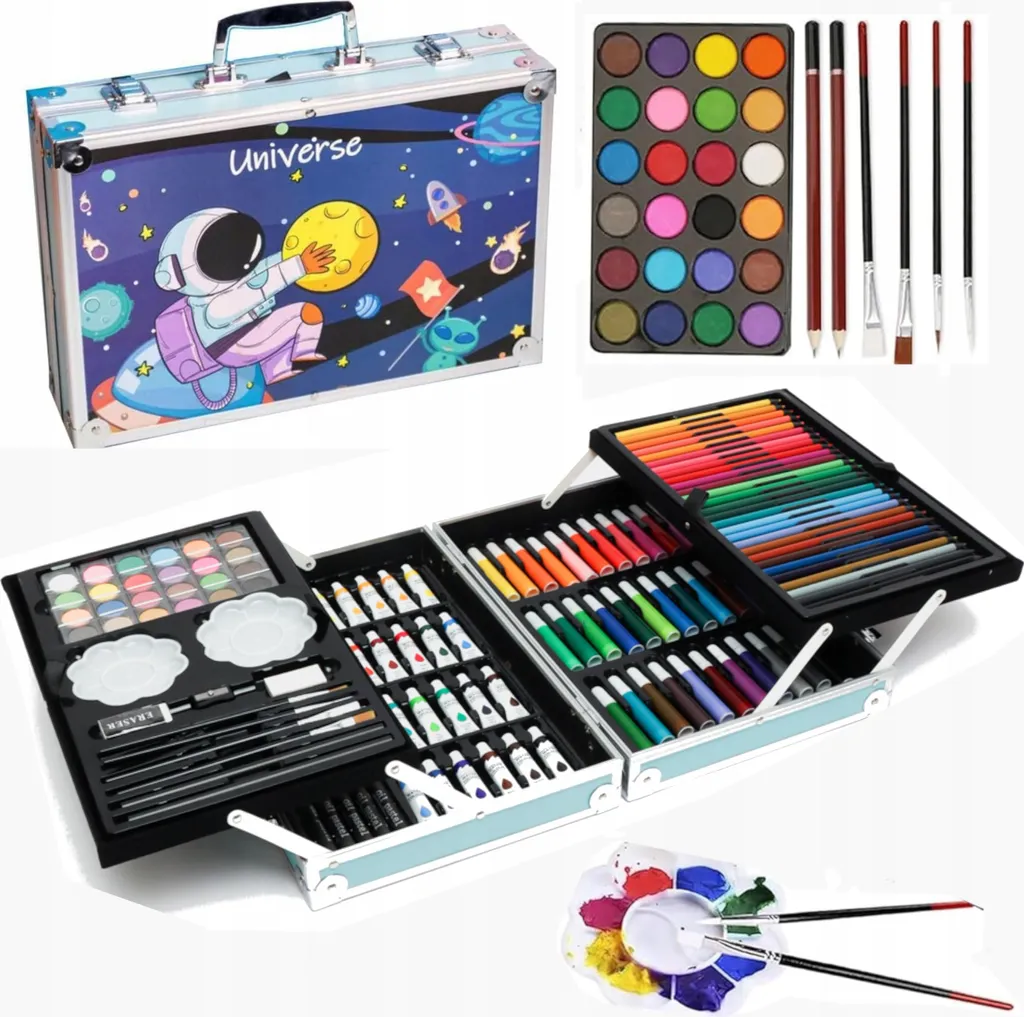 Coffret de dessin complet 145 pièces en mallette - Kit Artiste 145-1N