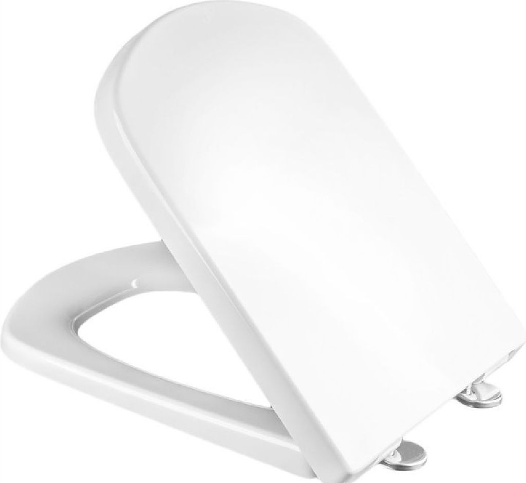 Ramm Toilettensitz kompatibel mit Roca Dama Senso, WC Sitz aus antibakteriellem Duroplast, Toilettendeckel mit Absenkautomatik Soft Close