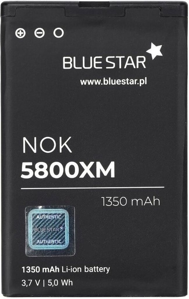 Bluestar Akku Ersatz kompatibel mit Nokia 5230 / 5310 / 5800 XM 1350 mAh Austausch Batterie Accu BL-5