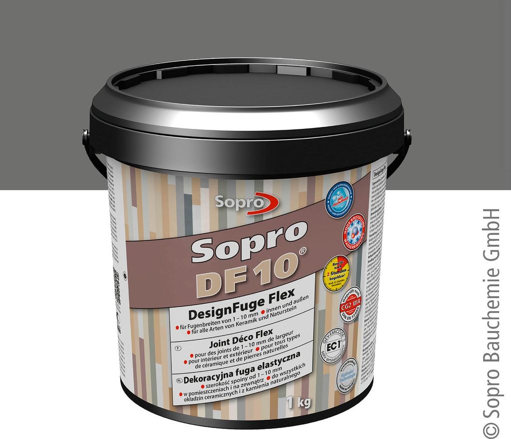 Sopro DesignFuge Flex DF 10 Basalt 64 1kg Eimer Produktbild 