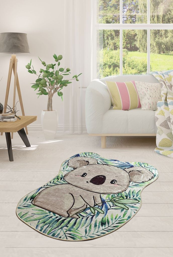 Conceptum Hypnose, Koala- Koala Shape CHL, Bunt, Teppichläufer, 80 x 100 cm, 50% Samtgewebe / 50% Polyester