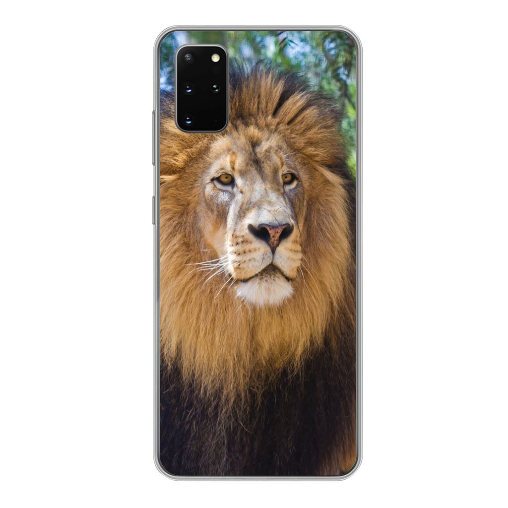 MuchoWow Handyhülle Schutzhülle Hülle für Samsung Galaxy S20 Plus Löwe - Natur - Tier Silikon Softcase Handy Hülle - Hartschale