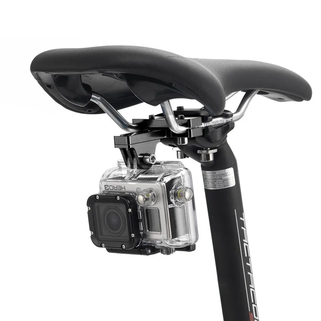 PULUZ Supporto Sella Bici Alluminio GoPro e Action Cam | Staffa Professionale