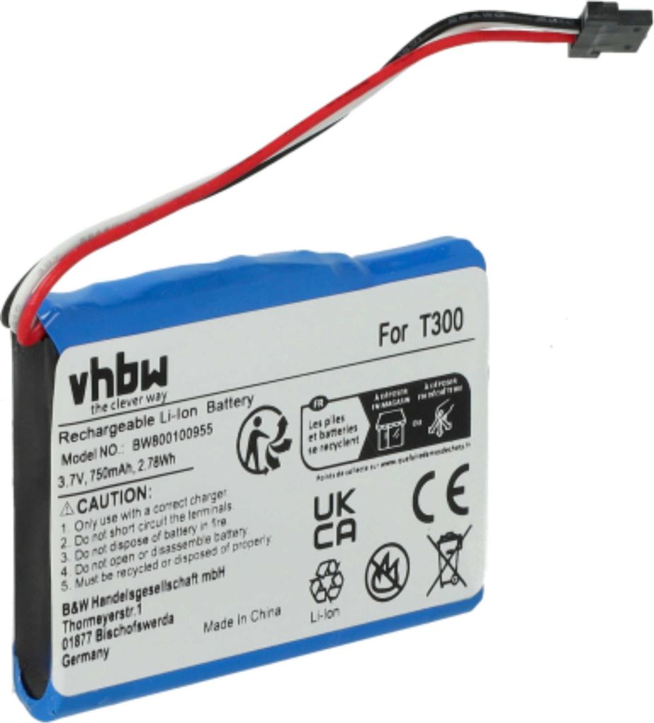 vhbw Akku Ersatz für Medion T300-1, 338937010168 für GPS Produktbild 