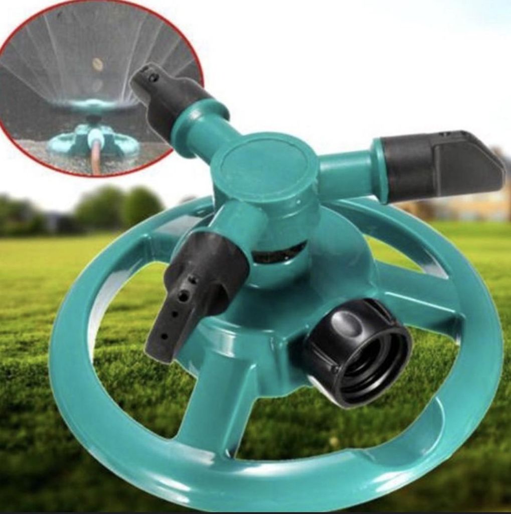 360° Eau de pelouse Arroseur rotatif de jardin 3 buses Image du produit 