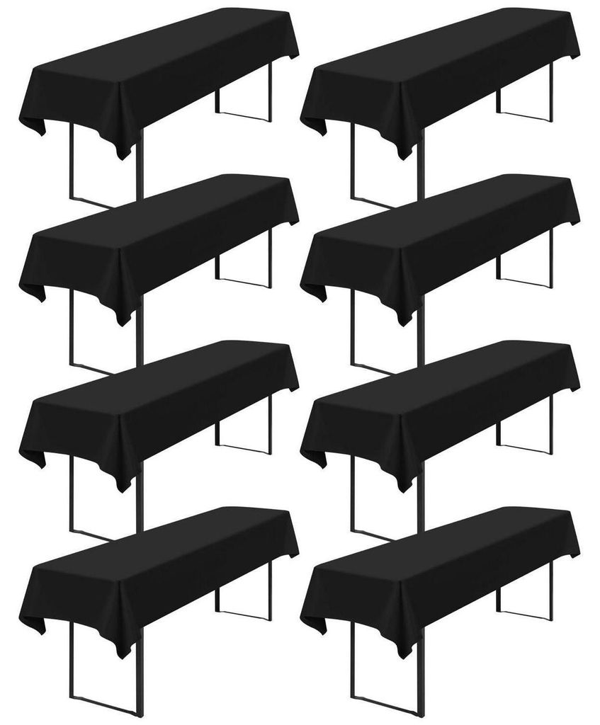 Tischdecken Bierzeltgarnitur 8er-Pack 100x250cm Schwarz Produktbild 