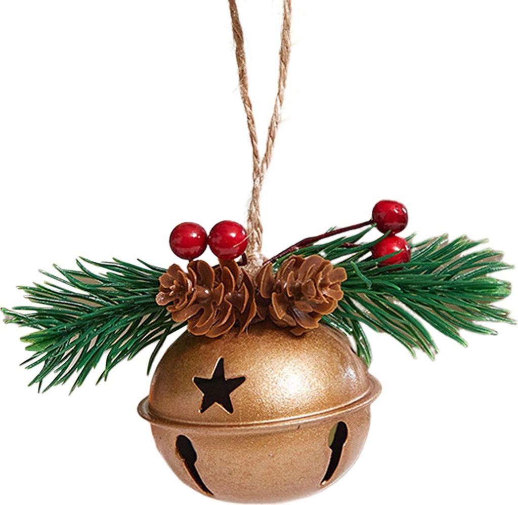 1/4Pcs Weihnachtsglocken Einfache Installation Lanyard Design Tannenzapfenform Weihnachtsglocken Türen Windows Baum Nachbildung