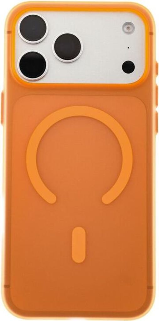 Dünne Handyhülle Bumper mit Magnetring kompatibel mit iPhone 17 Pro Max Orange