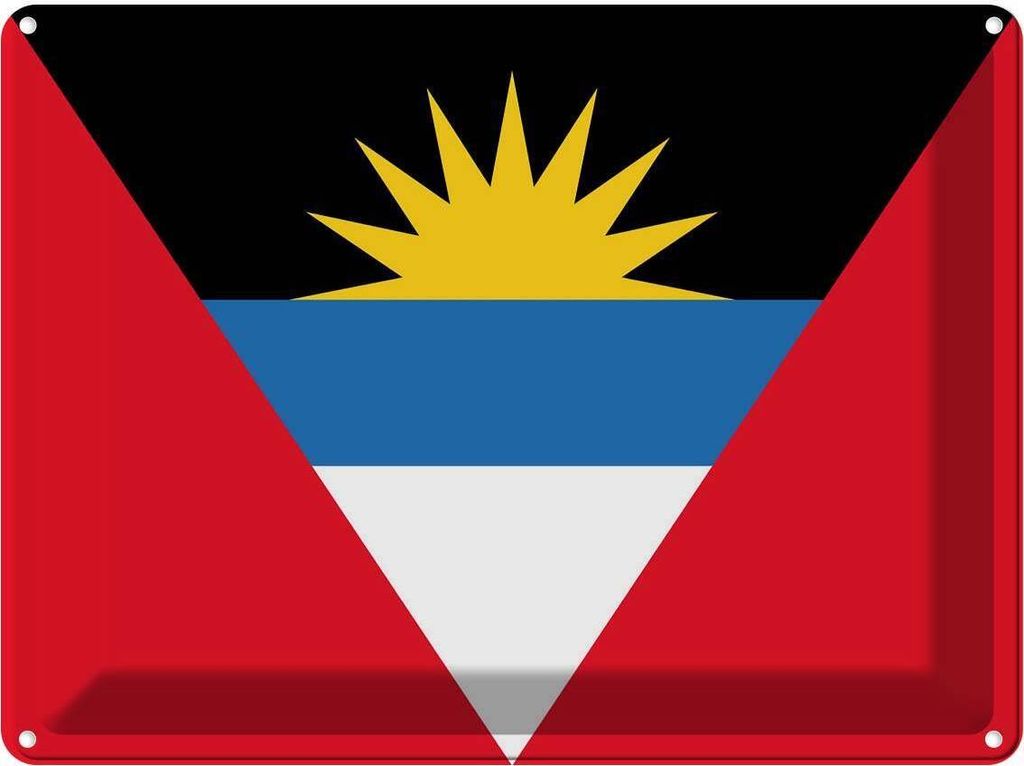 vianmo Blechschild 30x40 cm Antigua und Barbuda Flagge Fahne Wappen