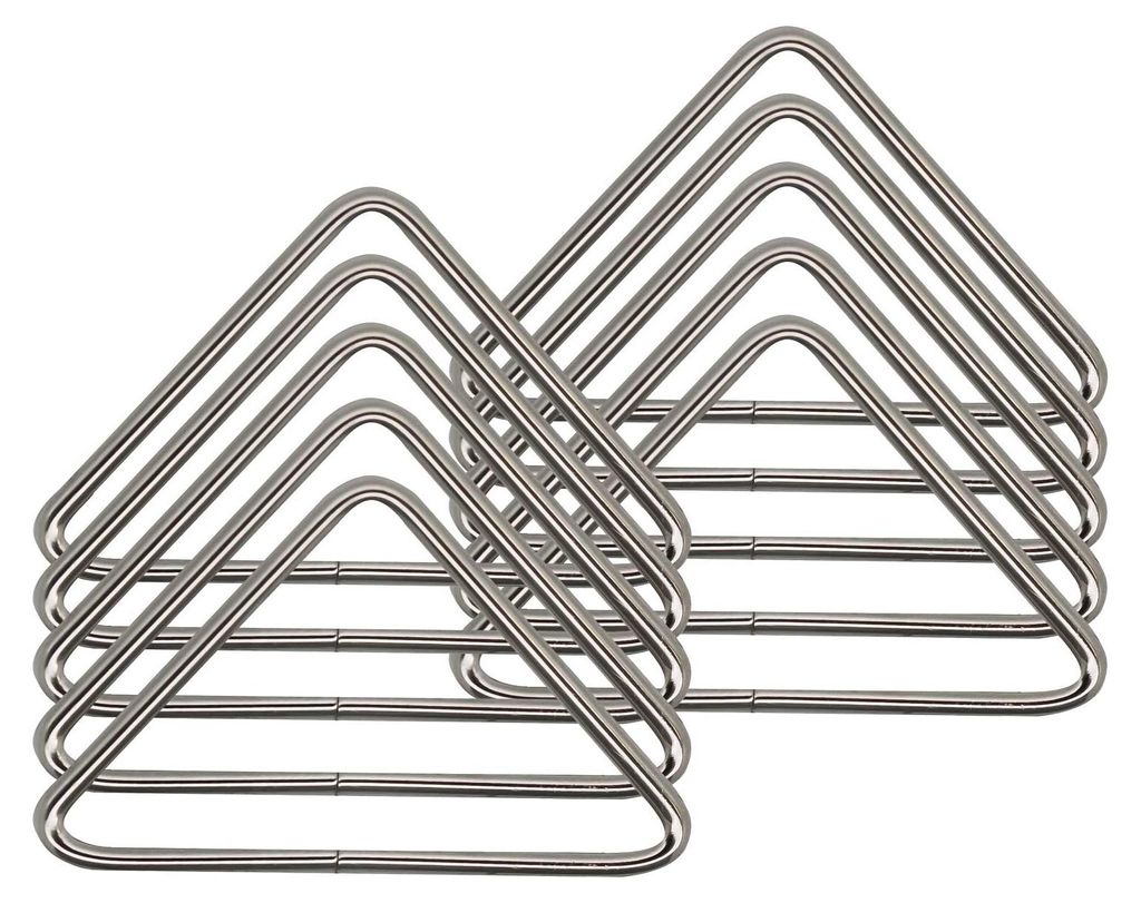 10 Metall Dreiecke Triangeln silbern Ring für Gurtband Produktbild 