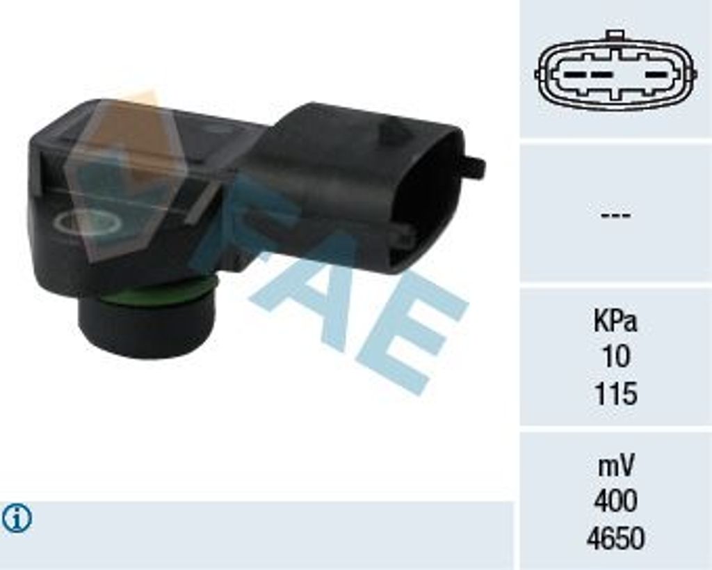 FAE 15125 Ladedrucksensor für HYUNDAI SANTA FÉ II (CM) Saugrohr
