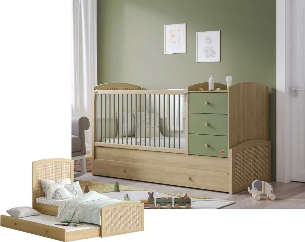Cilek LOOF Babybett mitwachsend, 80x130-180 cm