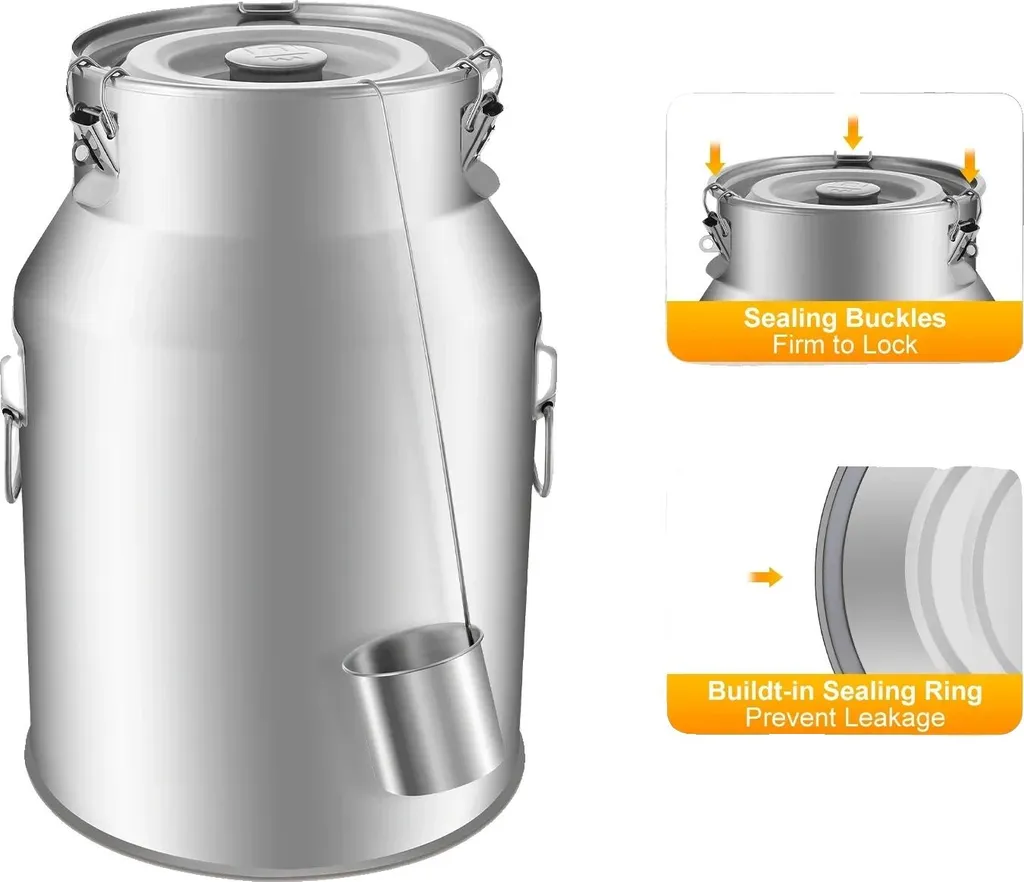 Pot à lait étanche 28L anti-fuite idéal pour sécuriser le transport
