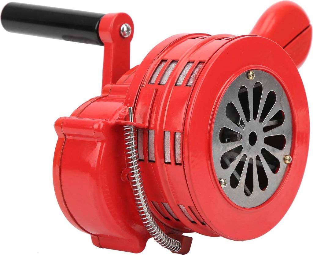 Hand Crank Siren Red Portable Manual Operated Alarm for Schools Troops Alarming 120DB
