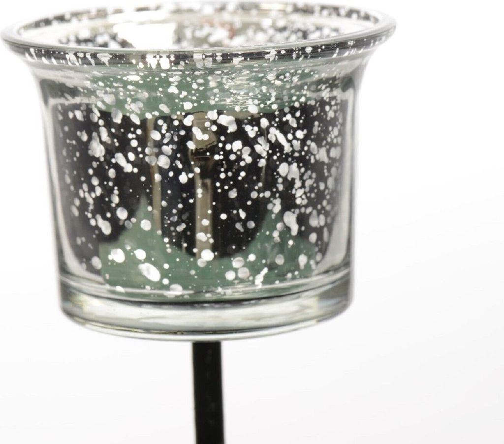 Windlicht Glas zum Stecken 10cm, 4 Stück, Farbe:silber Produktbild 3