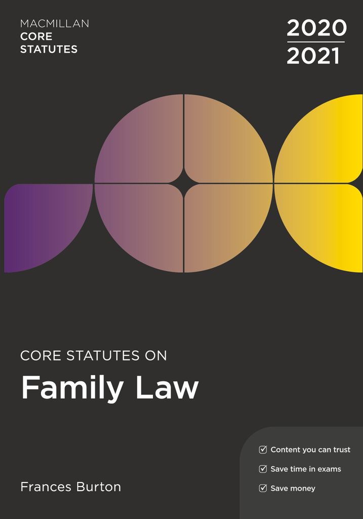 Core Statutes On Family Law 2020-21 – Lingua: Inglese