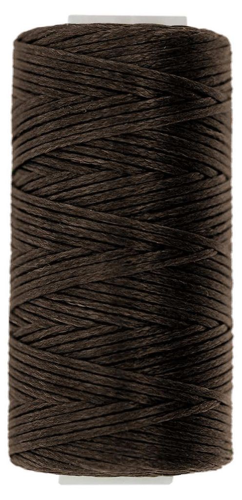 2 x 50 m Gewachste Polyesterschnur 150D 0,8 mm flach schokobraun