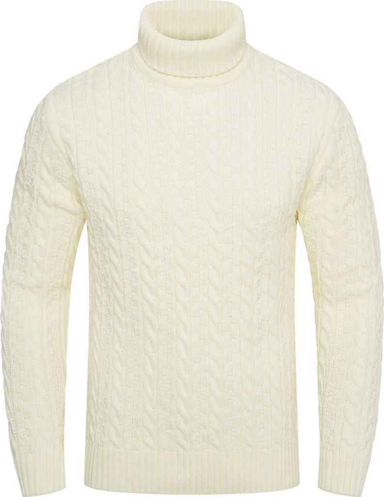 behype. Herren Strickpullover BSLANA Grobstrick Zopf-Muster Winterpullover Strickpullover