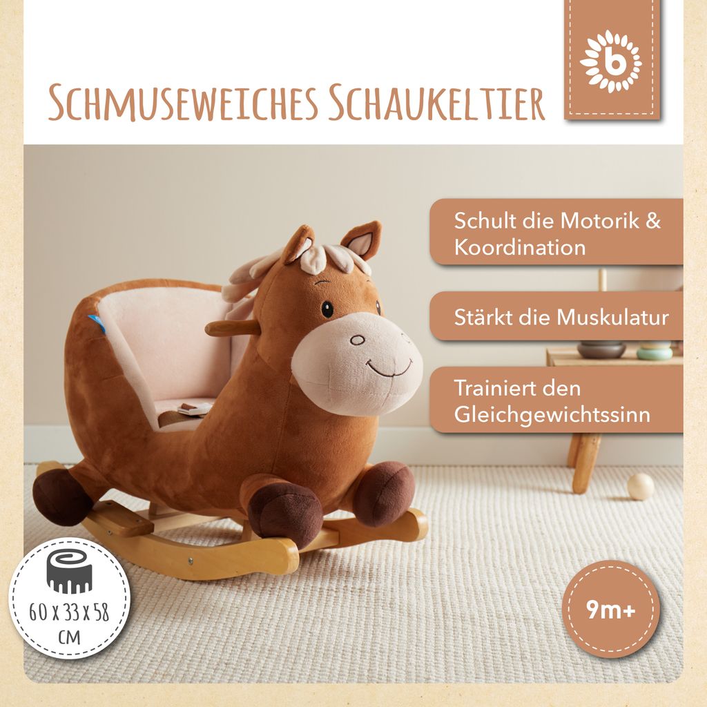 Bieco Plüsch Schaukeltier Pferd Calimero 60cm | Kinder Produktbild 2