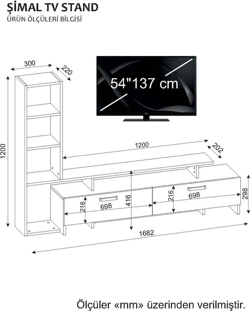 Meuble TV Mural Blanc Şimal : Solution Rangement et Design Grand Format - 5