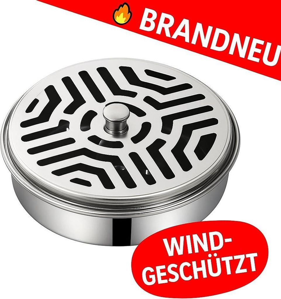 Windgeschützte Edelstahl-Mückenspiralenbox – Stilvoll & Sicher