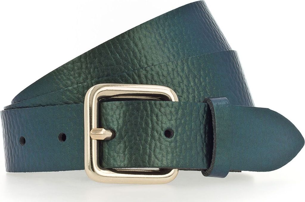 Vanzetti Leder Gürtel 30mm Metallic Belt W90 Darkgreen Metallic dunkelgrün