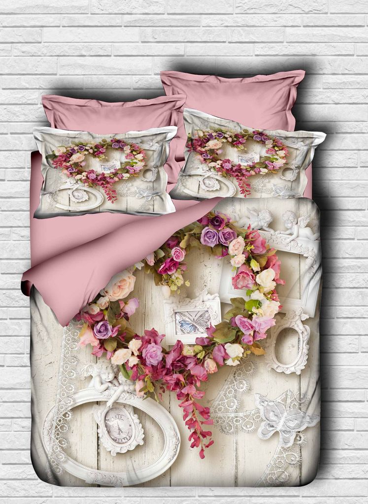 L'Essentiel Linge de Maison, Adal- PRL1227, Rosa, Bettdecken, Oberseite der Bettdecke und Kissenbezug: 100% Polyestermikrosatin