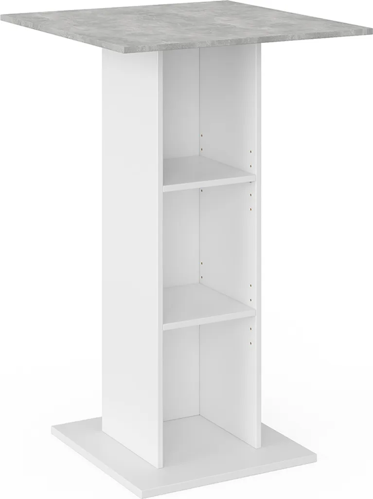 Petite table de bar 70x70cm Vicco Rodeo béton : gain de place idéal