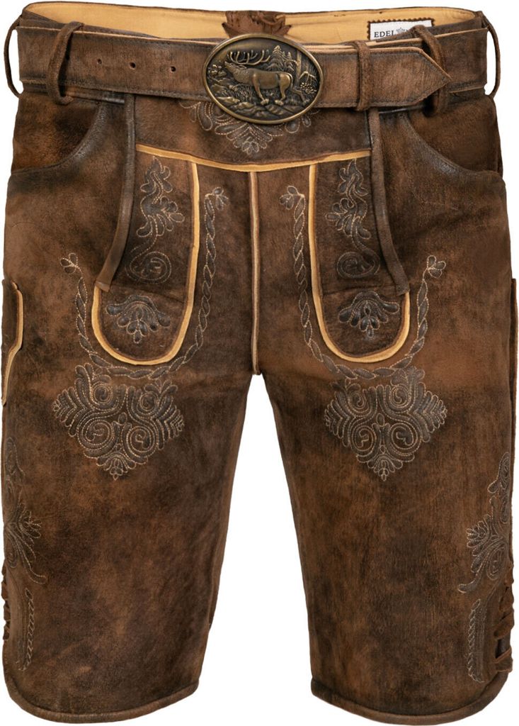 Edelnice Kurze Wildbock Lederhose Bernd 56