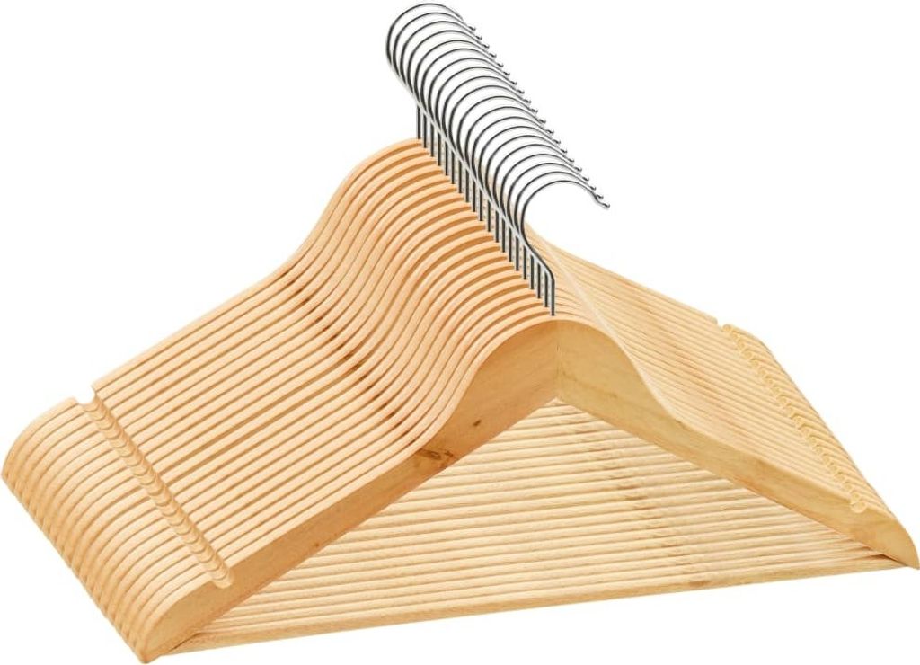 Set Appendiabiti 20 pz Antiscivolo in Legno Duro Immagine del prodotto 
