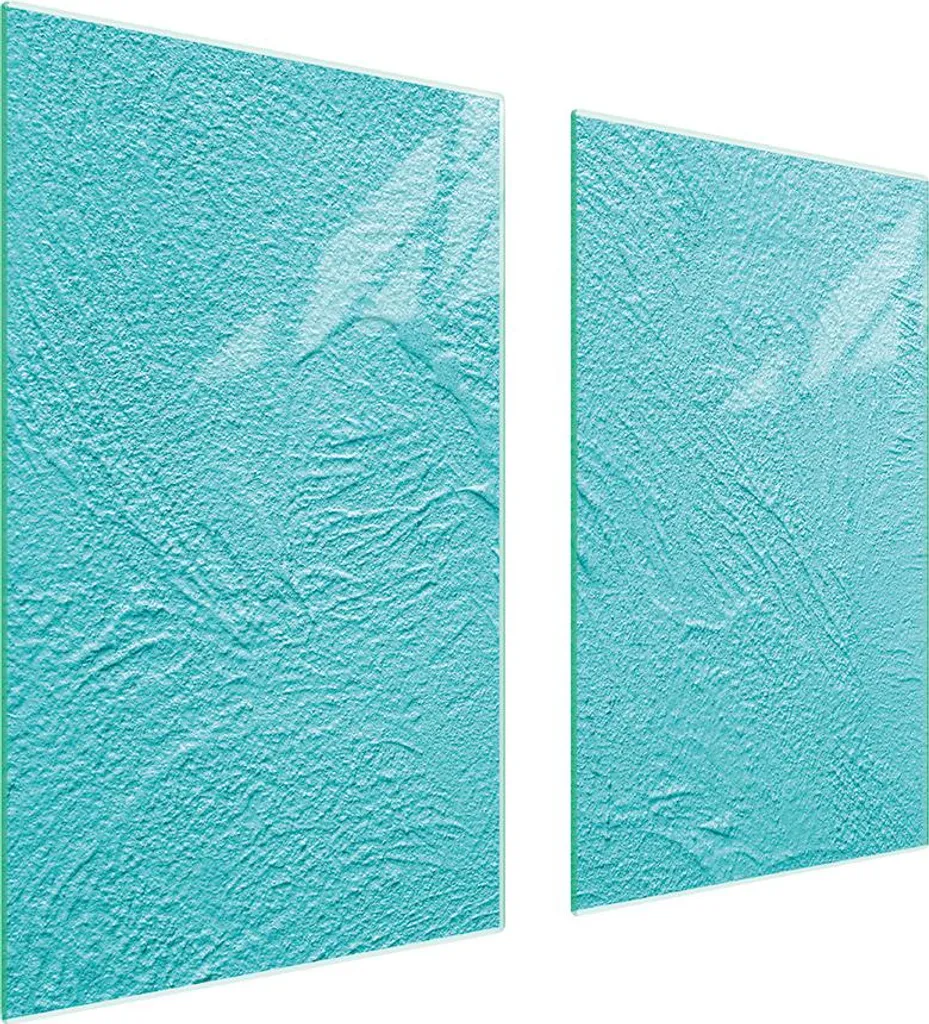 Tagliere in Vetro 75x52 e Coprifornelli Ardesia Turchese per Cucina