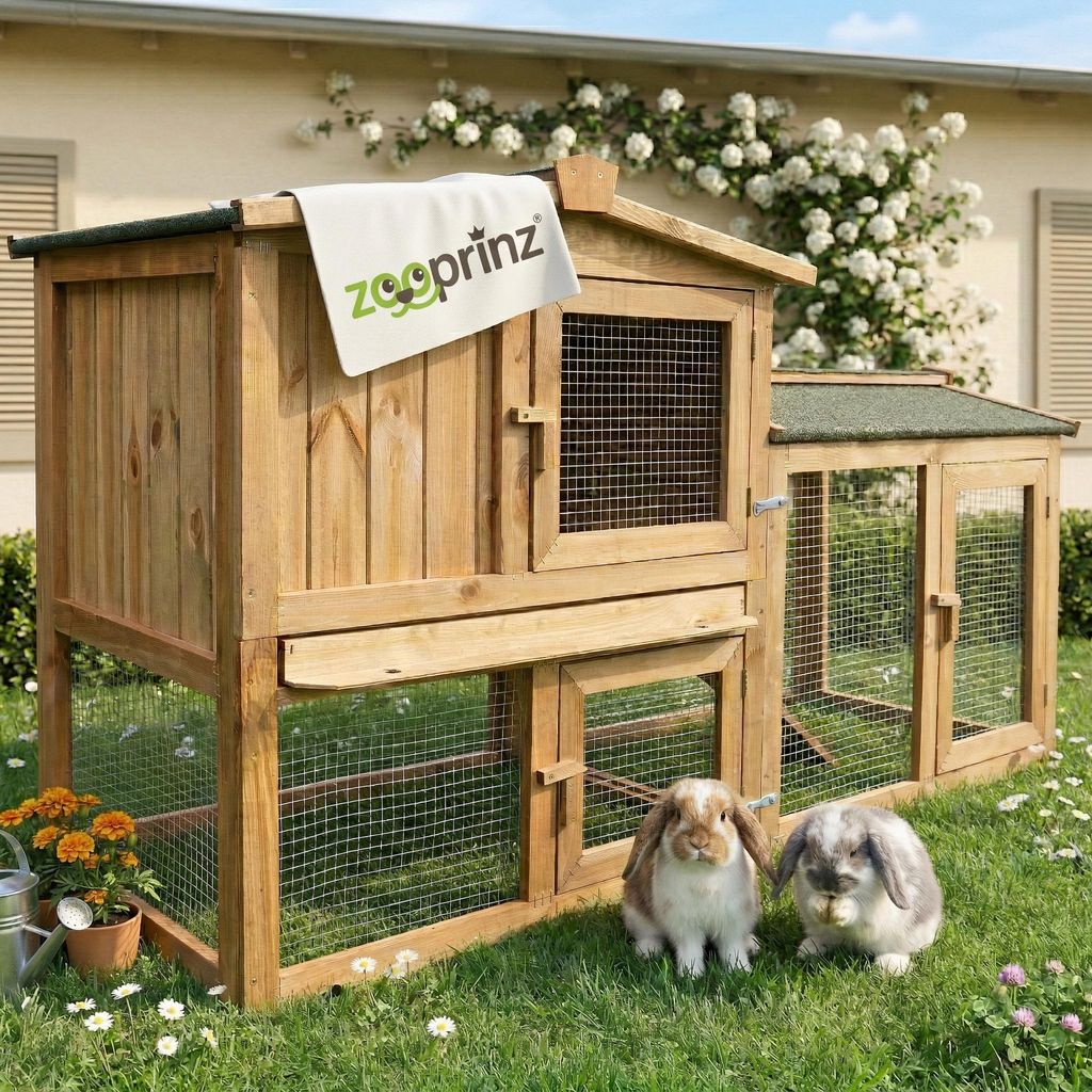 zooprinz Hasenstall Meister Lampe mit Auslauf wetterfestes Produktbild 