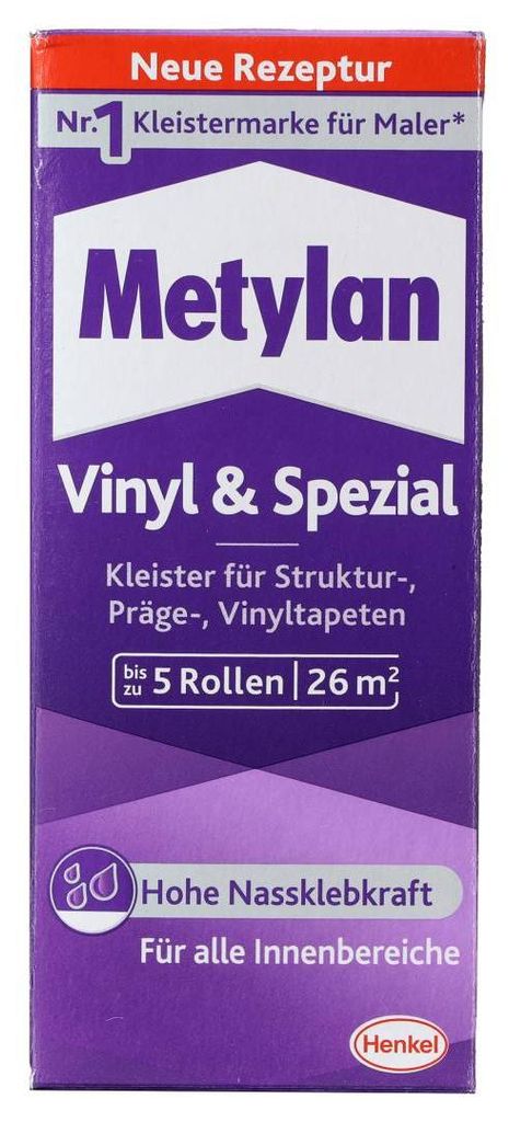 Metylan Vinyl & Spezial Kleister, Ausbeute ca. 26 m², 180 g Produktbild 