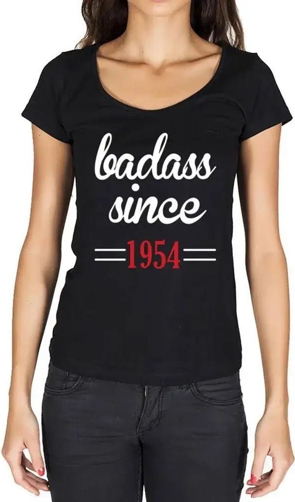 Damen Grafik T-Shirt Knallhart seit 1954 – Badass Since 1954 – Geschenk 70. Geburtstag Jahrestag 70 Jahre Jubiläum 70 Jährige Frau Jahrgang 1954