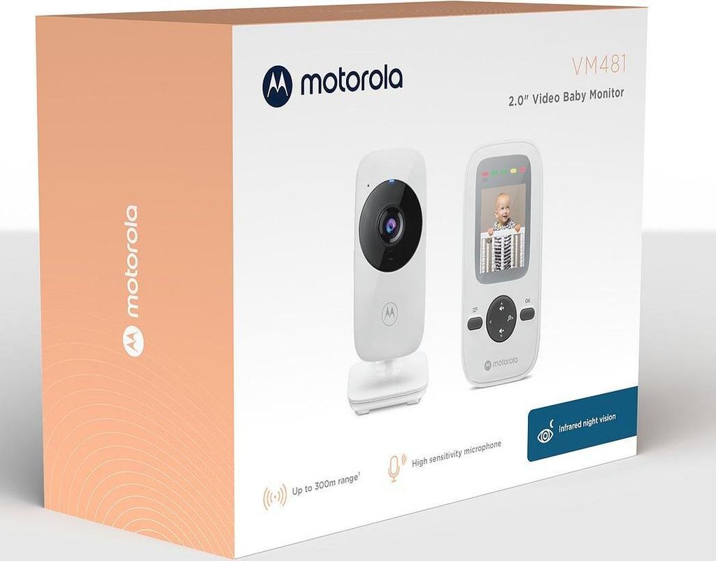 Motorola VM481 wideo niania 300 m FHSS Biały Zdjęcie produktu 