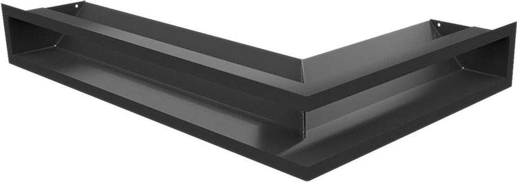 Eck-Lüftungsgitter LUFT links 60x40x9 schwarz Slim