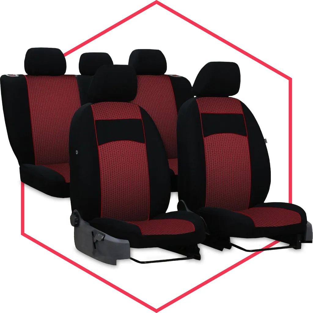 Coprisedili Auto Rossi per VW Golf V - Comfort e Stile Set 3 Pezzi