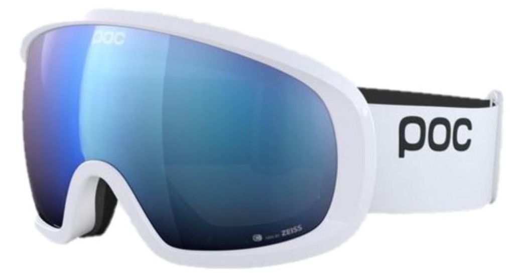 POC Fovea Mid, Weiß, Polyurethan, Unisex, Sphärisches Brillenglas, Weiß, Blau