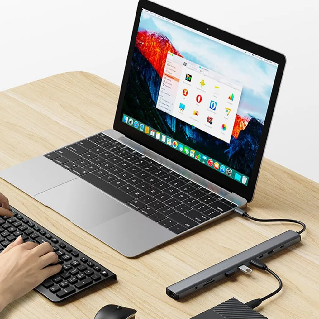 Adaptateur USB-C Multiport 10 en 1 pour MacBook et PC Portables Windows - 5