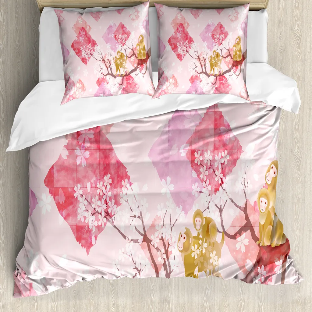 Copripiumino ABAKUHAUS Rosa e Rosso | Protezione Allergie 155x220