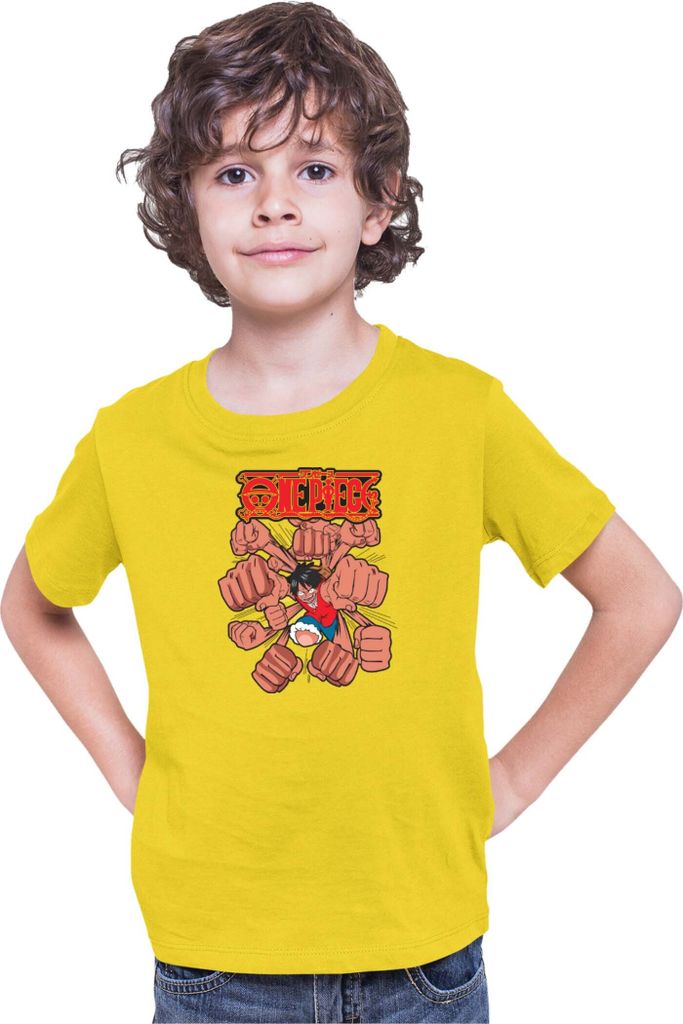 Kinder T-Shirt Japan Anime Manga One Manga Piece Anime Punch One Manga Piece Anime Punch, 9-11 Jahr - 140 / Gelb