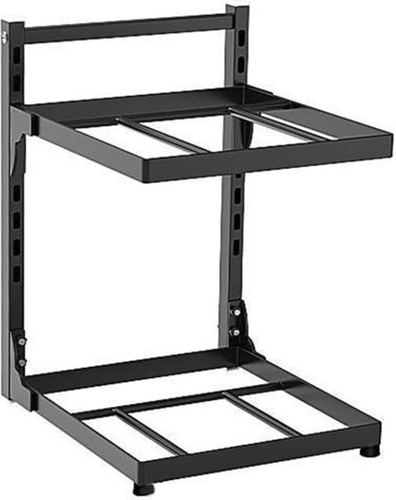 Küchen-Aufbewahrungsregal, Topf-Organizer mit Leitplanke, stark belastbar, rostfrei, korrosionsbeständig, Topfständer, mehrschichtiges Regal