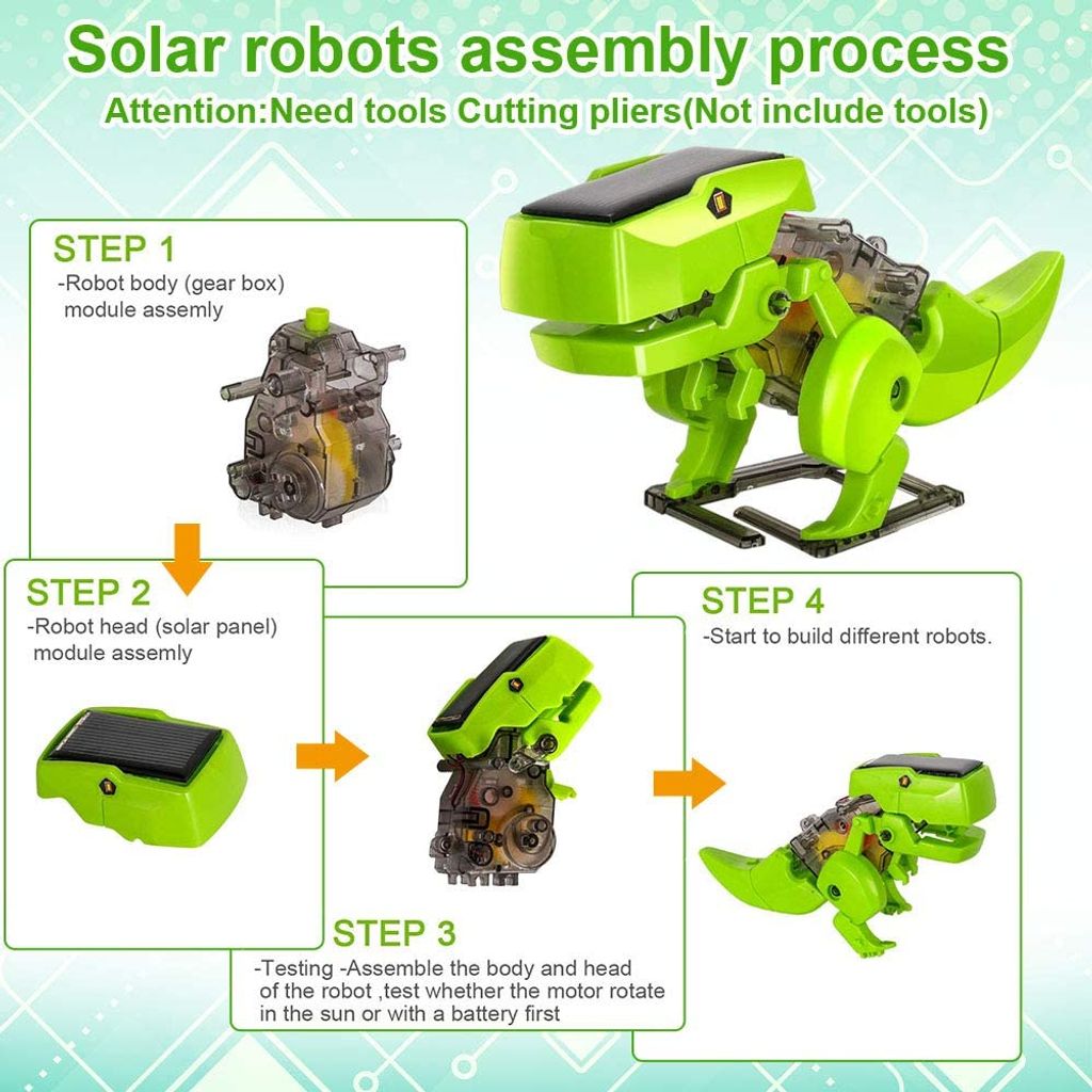 2 Stücke Kinder Wissenschaft Lernspielzeug DIY Montiert Sonnenenergie 