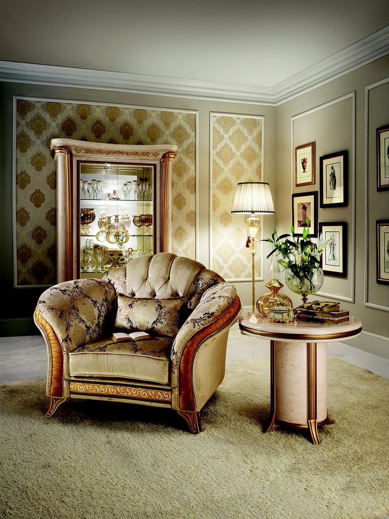 Beistelltisch Tisch Rundtisch Couchtisch royal Designer Möbel Barock Rokoko