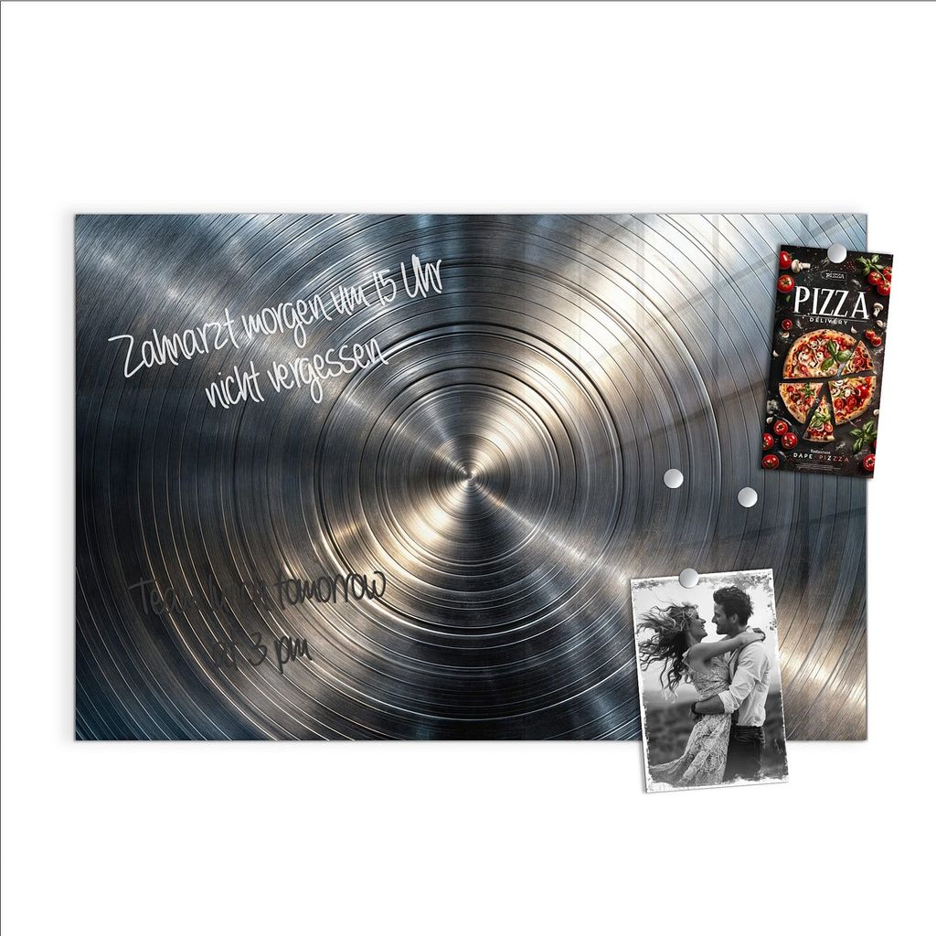 Magnettafel 60x40cm Pinnwand Whiteboard beschreibbar - Metallkreise