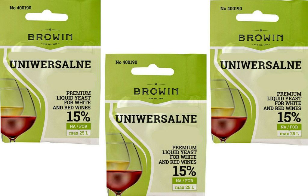 3 x UNIVERSAL Weinhefe Gärhefe flüssig Hefe Reinzuchthefe Produktbild 